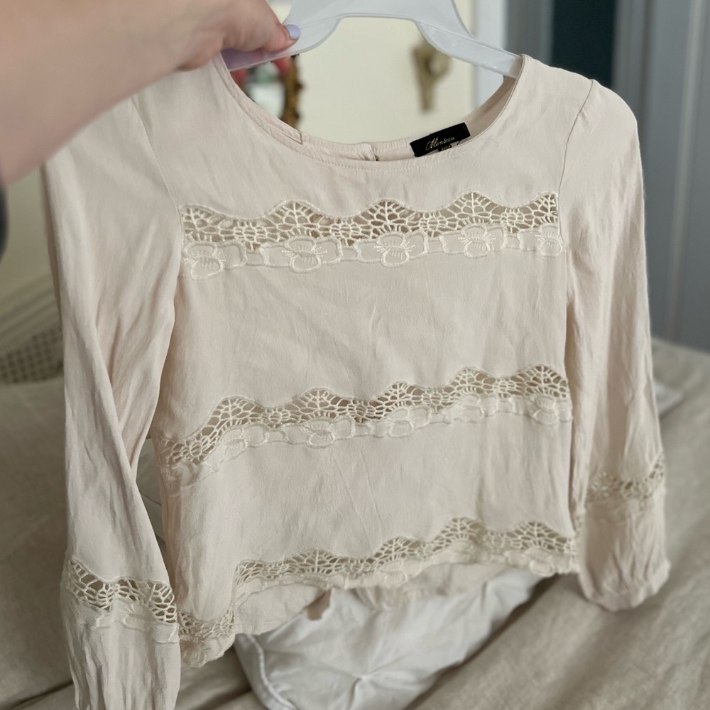 Long Sleeve Tan Blouse